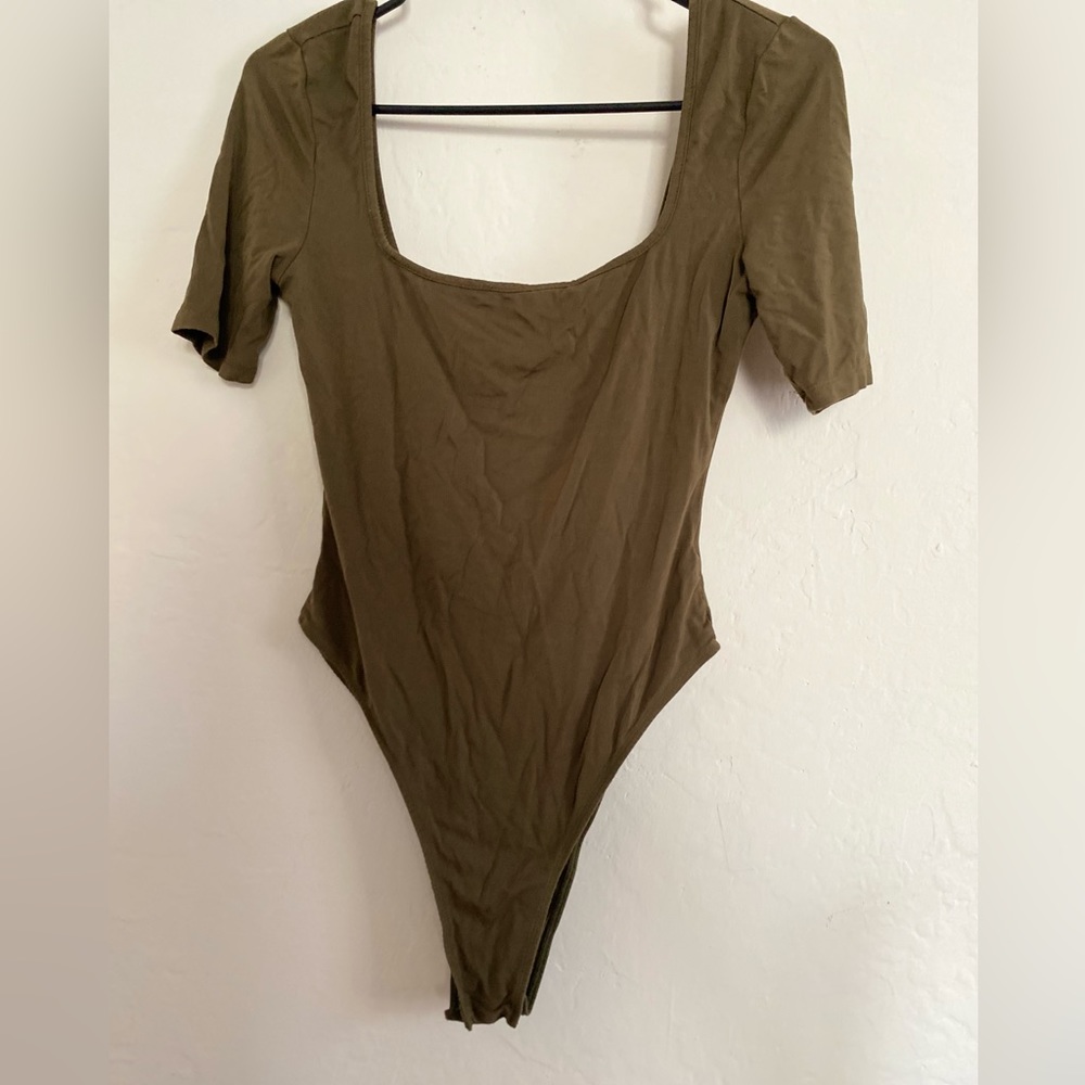 Dark green body suit
